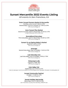 2022 events listing