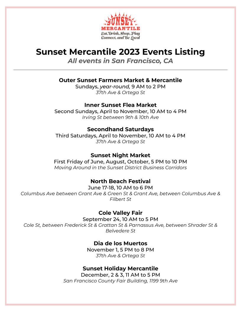 2022 events listing